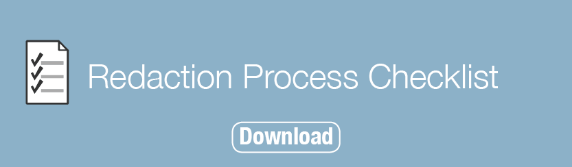 Redaction Process Checklist